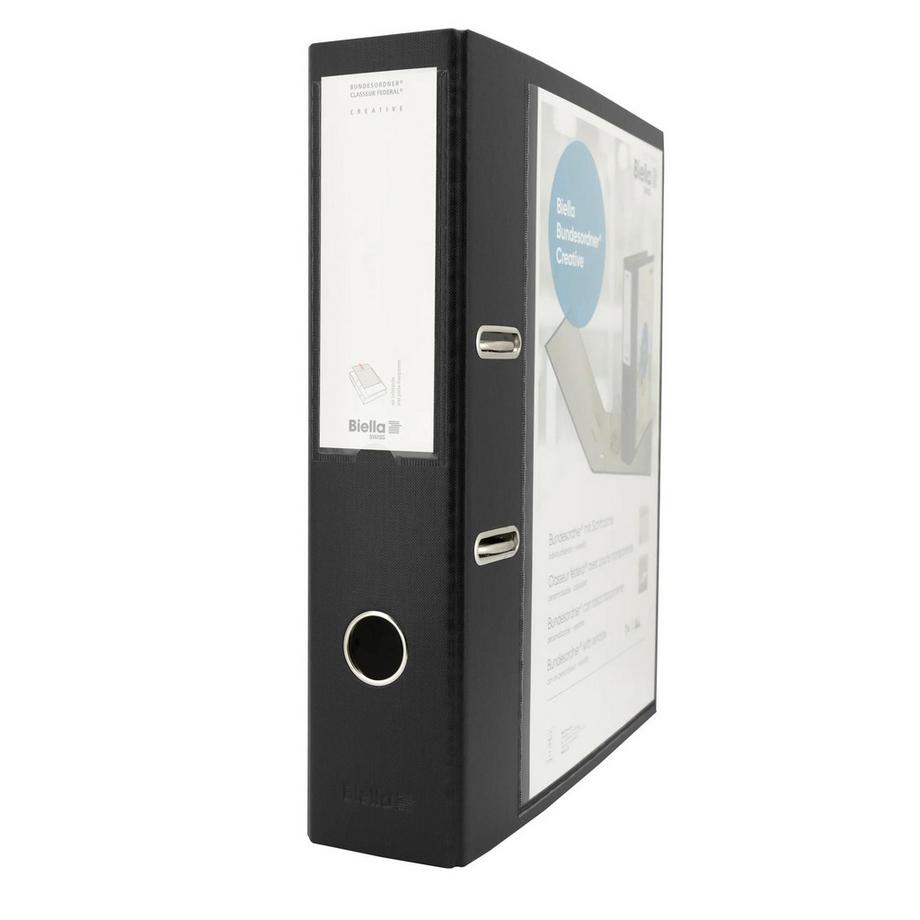 Biella BIELLA Bundesordner Creative 7cm 103427.02 schwarz, mit Sichttasche A4  