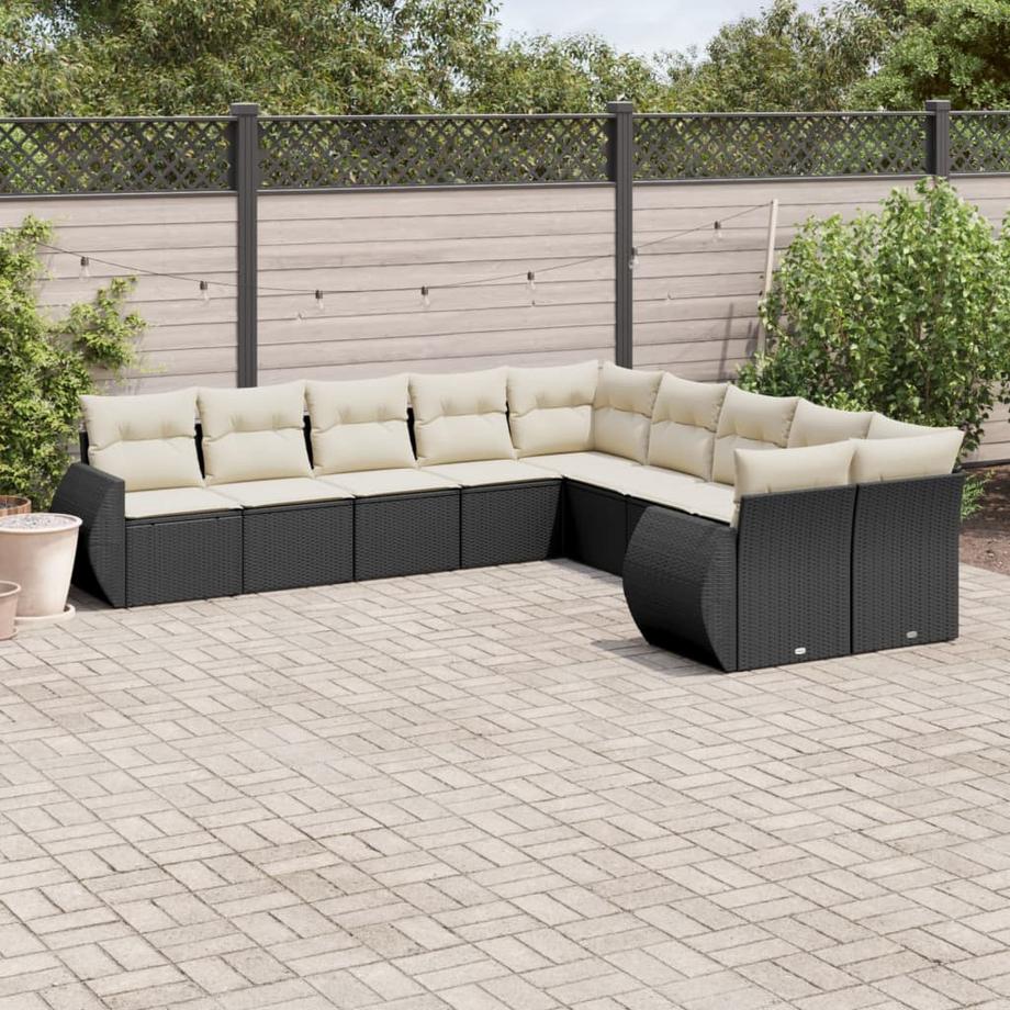 VidaXL Ensemble de canapés de jardin rotin synthétique  