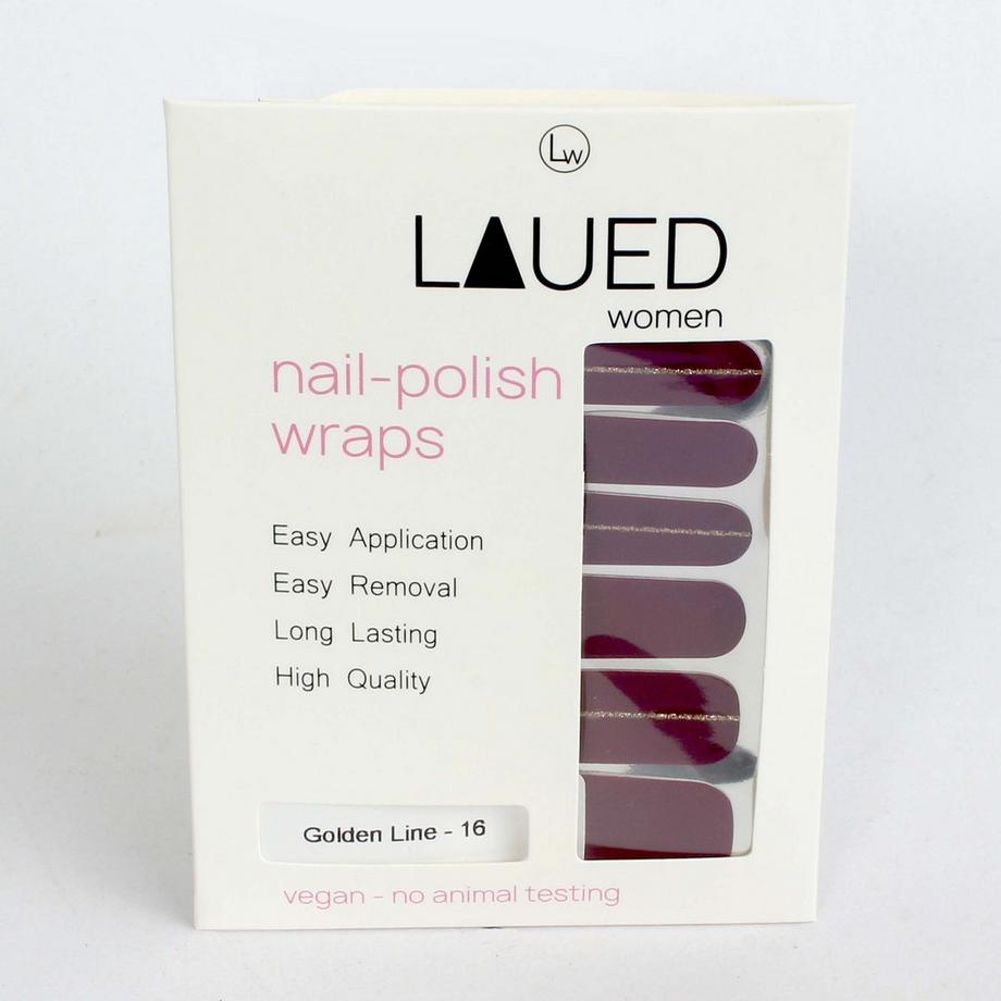 LAUED  films à ongles végétaliens solid purple Golden Line 