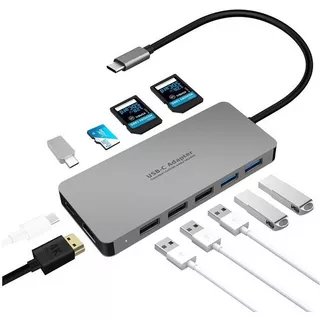 EXSYS  EX-1221HM laptop-dockingstation & portreplikator USB 3.2 Gen 1 (3.1 Gen 1) Type-C Silber 