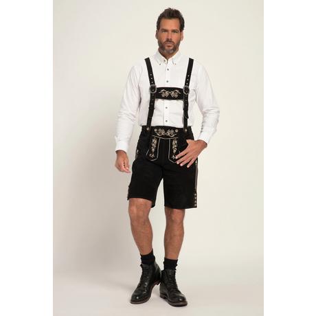 JP1880  Lederhosen in tradizionale stile Tracht in pelle vera con ricami 