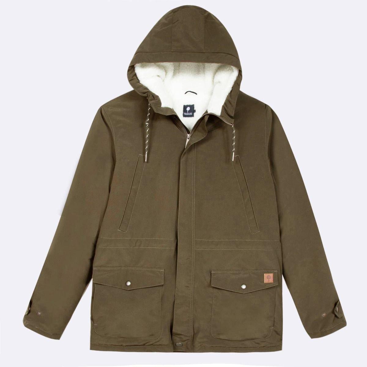 Image of Vernon Parka Syn Wov-l Damen Khaki L