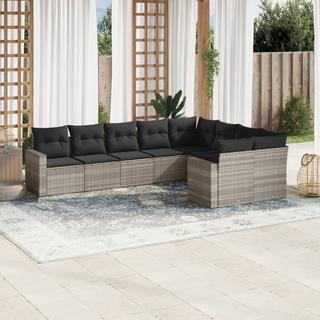 VidaXL set divano da giardino Polirattan  