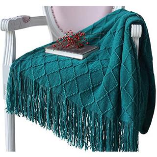 Alopini Coperta in Lana Morbida a Maglia con Nappe  