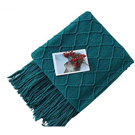 Alopini Coperta in Lana Morbida a Maglia con Nappe  