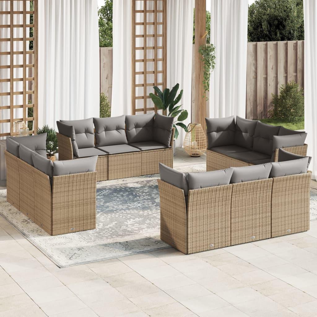 VidaXL set divano da giardino Polirattan  