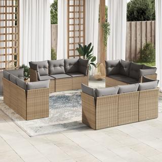 VidaXL set divano da giardino Polirattan  