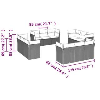 VidaXL Garten sofagarnitur poly-rattan  