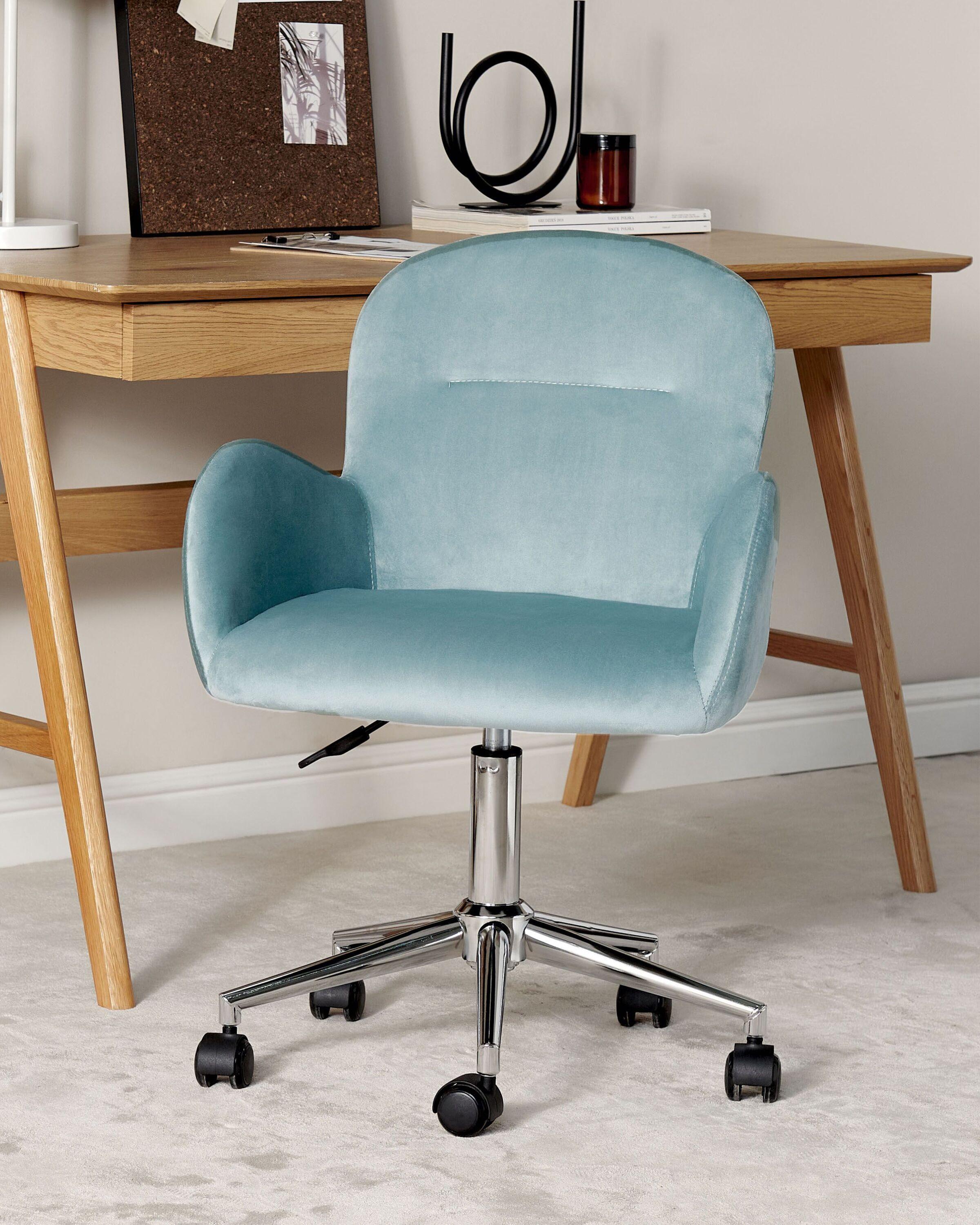 Beliani Chaise de bureau en Velours Scandinave PRIDDY  