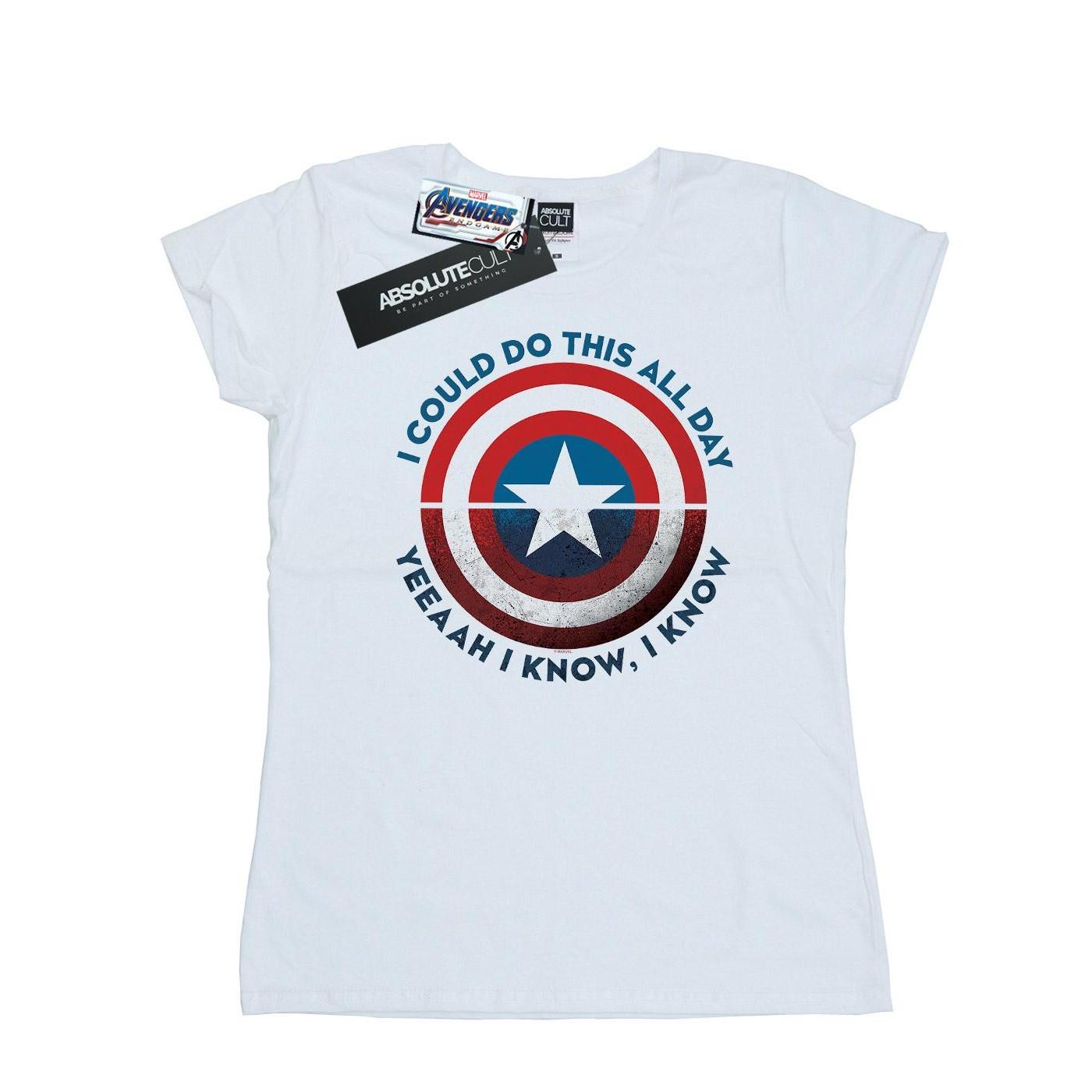 Image of Avengers Endgame Do This All Day Tshirt Damen Weiss S