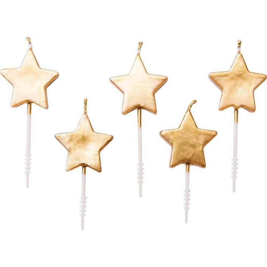 RICO-Design Kerze Sterne, 5 Stück  