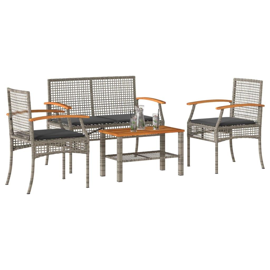 VidaXL Garten lounge set poly-rattan  