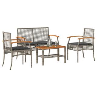 VidaXL Garten lounge set poly-rattan  