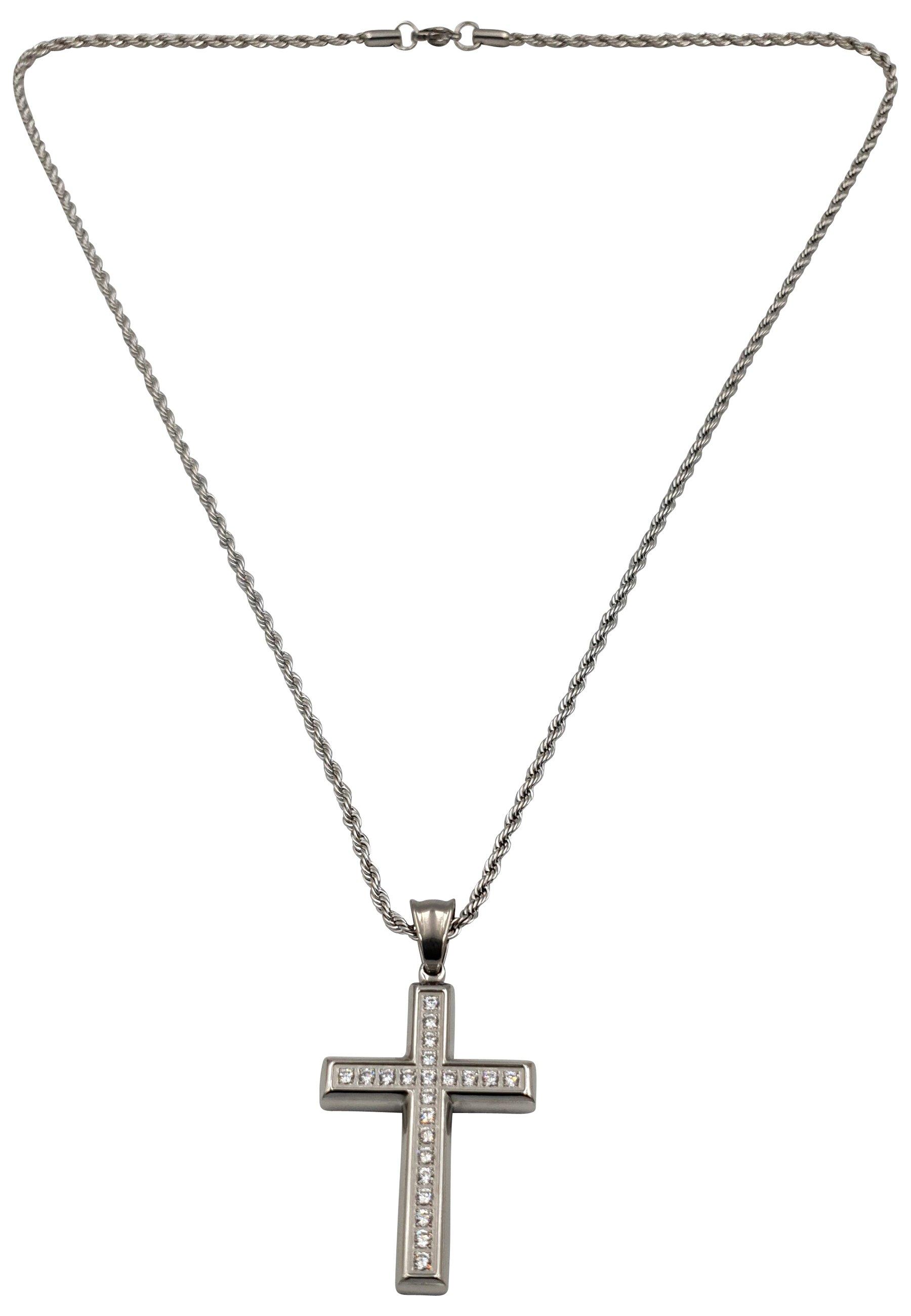 HEBE JEWELS  Collier croix avec zirconium 