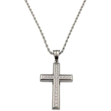 Kreuz Kette mit Zirkonia