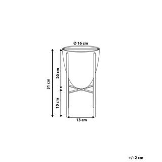 Beliani Vaso per piante en Ferro Moderno LEFKI  