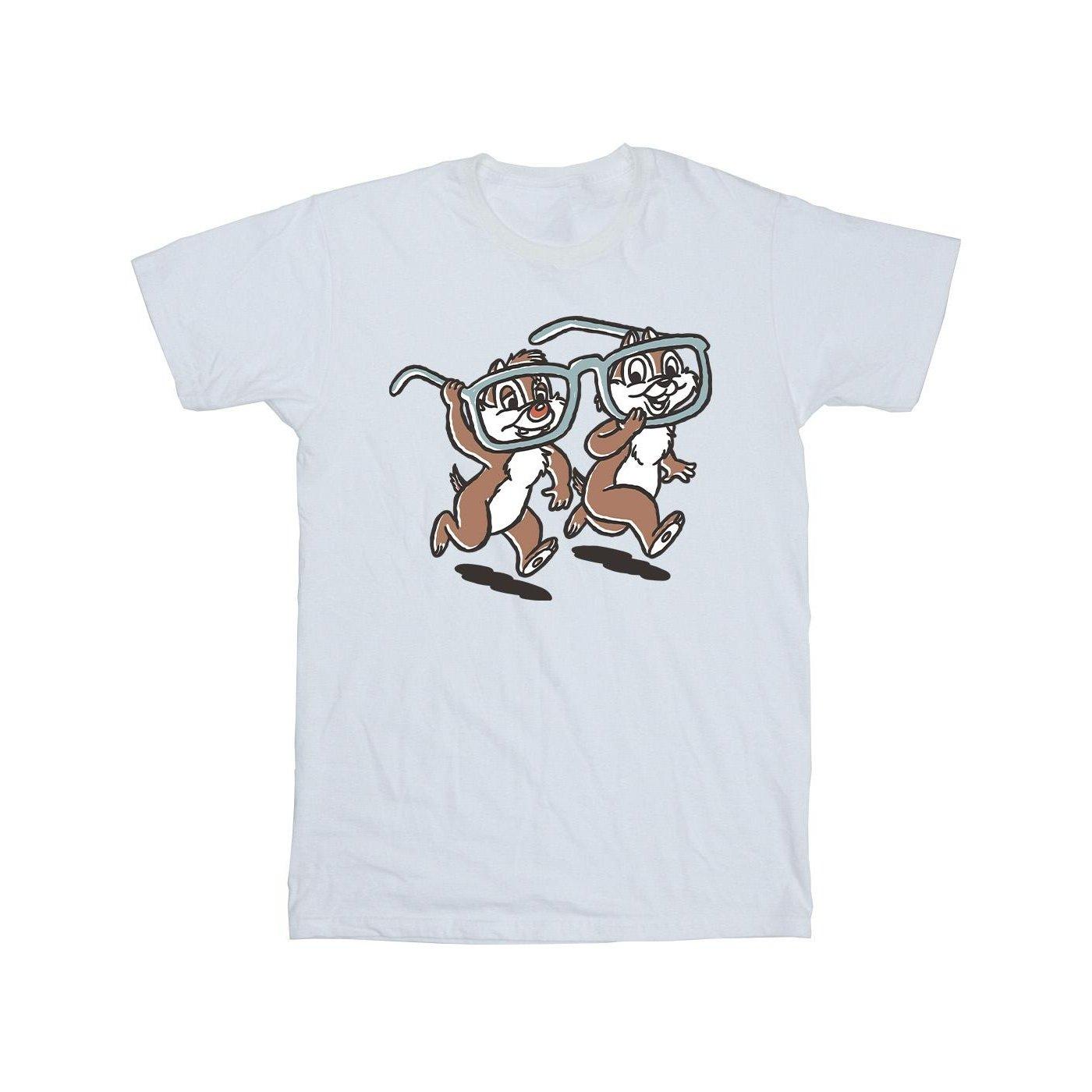 Image of Chip 'n Dale Glasses Tshirt Unisex Weiss 104