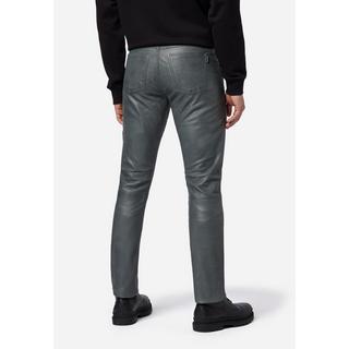 RICANO  Pantaloni in pelle da uomo Slim Fit, pantaloni in pelle 5 tasche in pelle di agnello - Slim Fit 