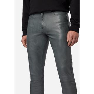 RICANO  Pantaloni in pelle da uomo Slim Fit, pantaloni in pelle 5 tasche in pelle di agnello - Slim Fit 