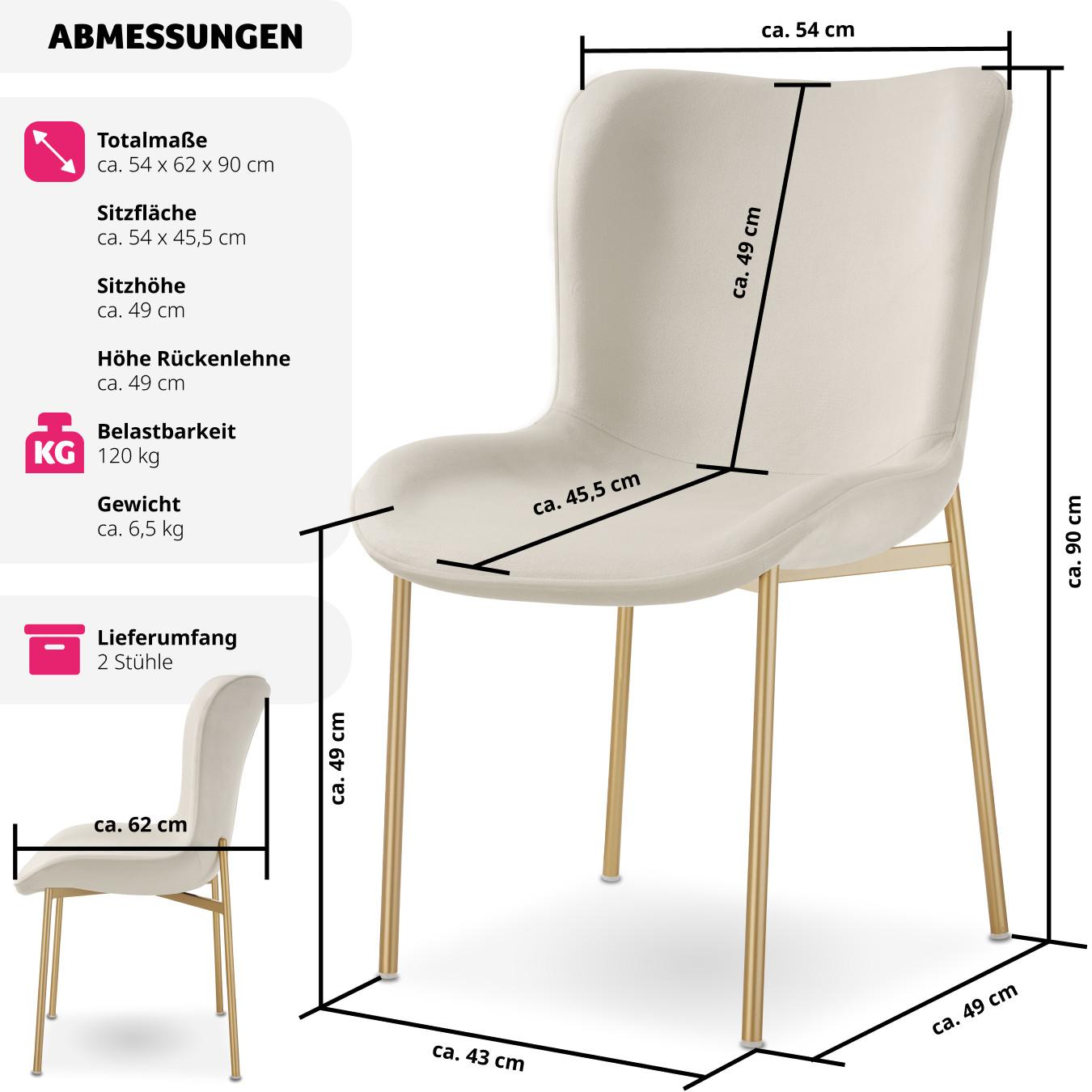 Tectake Chaise rembourrée Tessa  