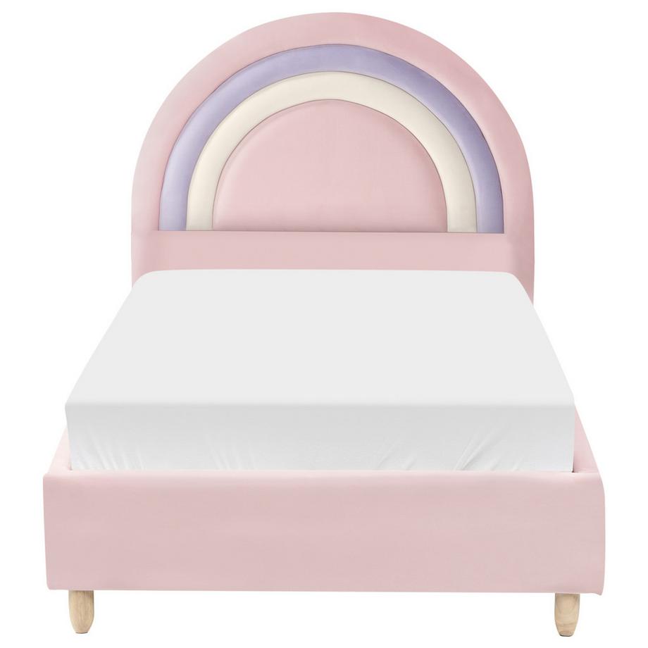 Beliani Lit d'enfant en Velours  LANDEILLAU  