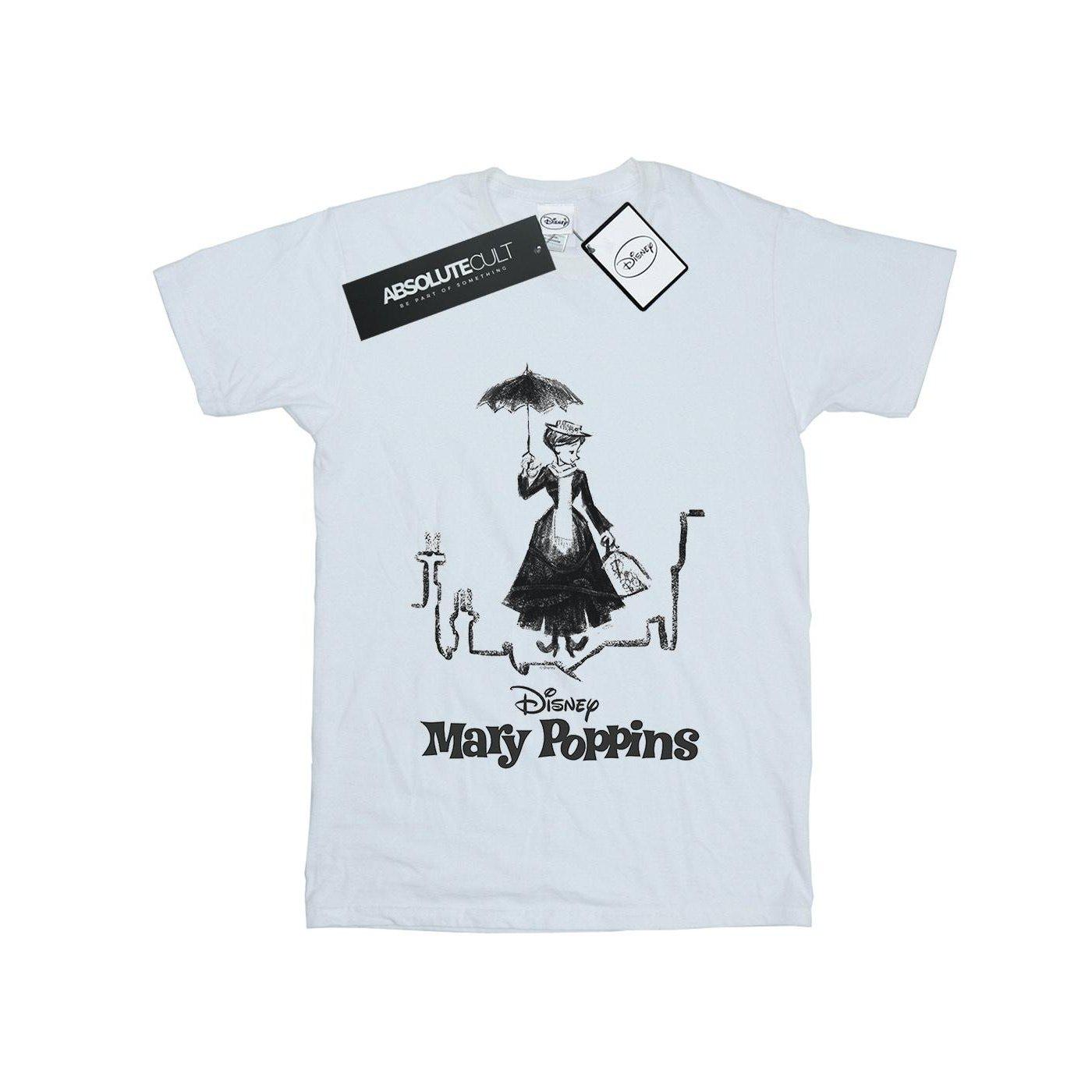 Image of Mary Poppins Rooftop Landing Tshirt Unisex Weiss 116