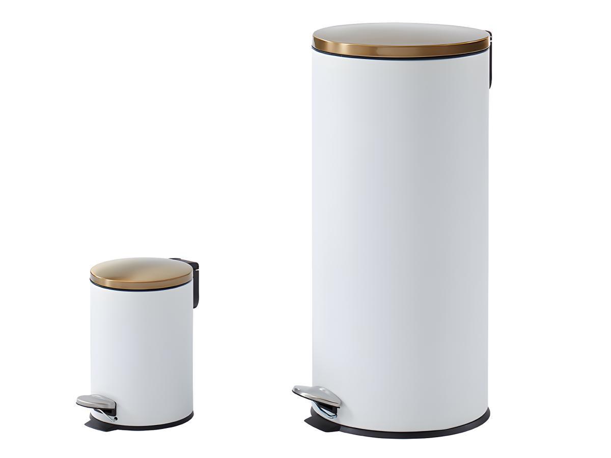 Image of Mülleimer Treteimer 2erSet Edelstahl Goldfarben PIRA Mülleimer Treteimer 2erSet Edelstahl Goldfarben PIRA