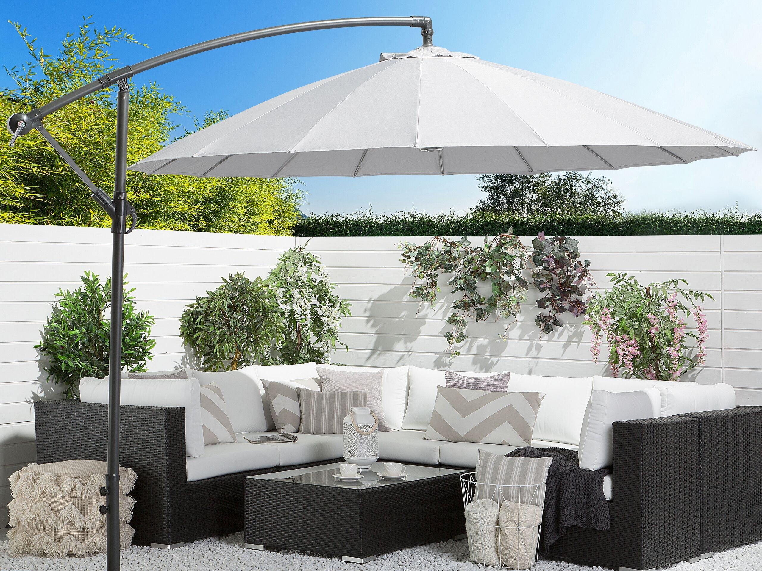 Beliani Ampelschirm aus Stoff CALABRIA II  