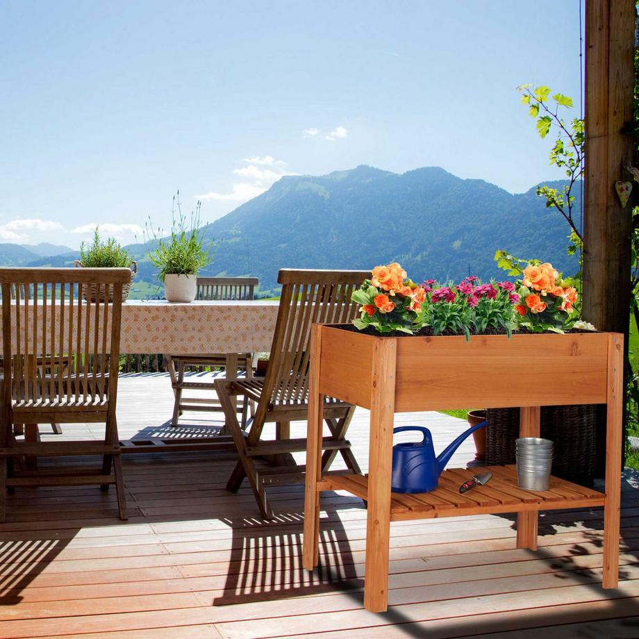 Northio Tavolino portafiori in legno chiaro  