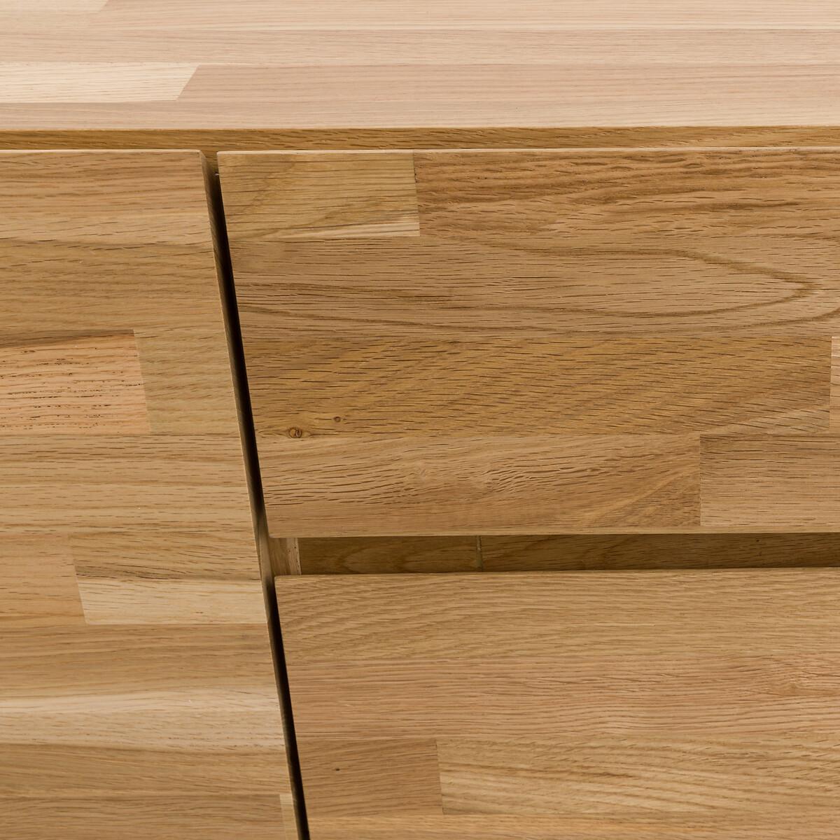 La Redoute Intérieurs Meuble TV hifi chêne massif et métal L200 cm  