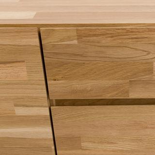 La Redoute Intérieurs Meuble TV hifi chêne massif et métal L200 cm  