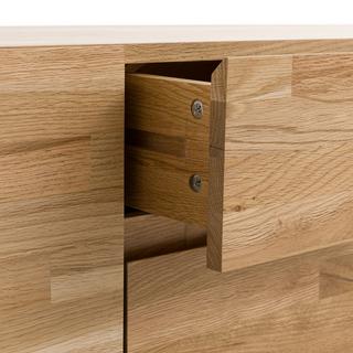 La Redoute Intérieurs Meuble TV hifi chêne massif et métal L200 cm  