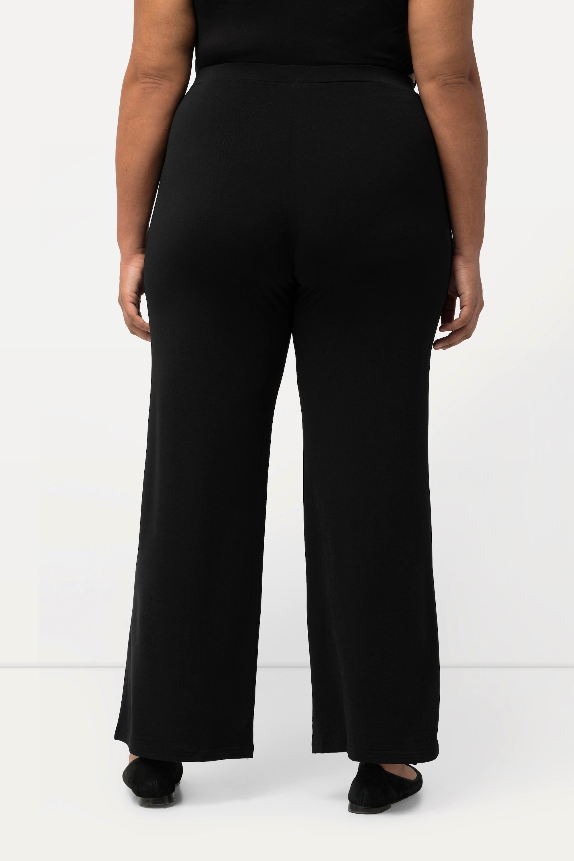 Ulla Popken  Pantalon en jersey, jambe large et taille élastique 