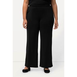 Ulla Popken  Pantalon en jersey, jambe large et taille élastique 