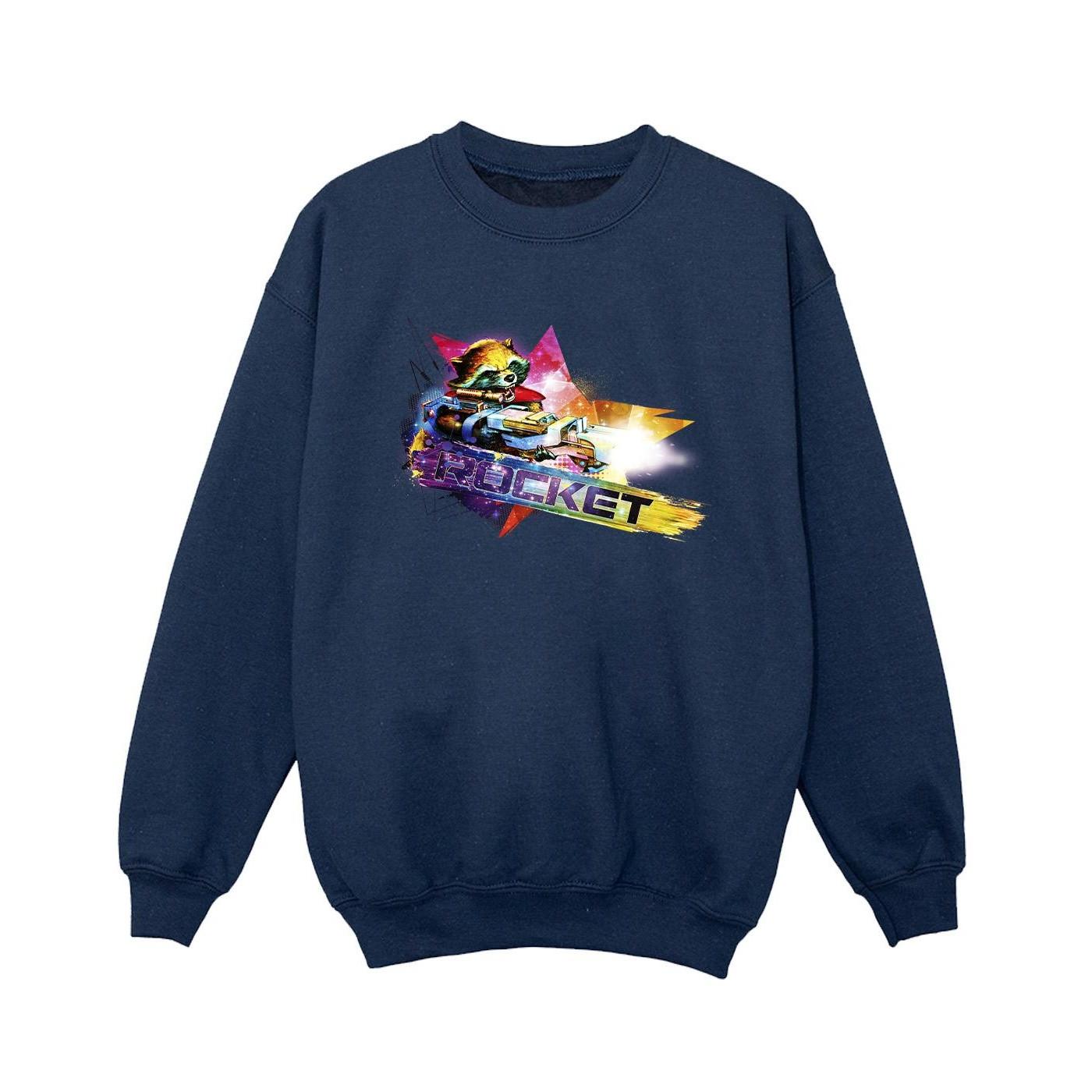 Image of Guardians Of The Galaxy Abstract Rocket Raccoon Sweatshirt Jungen Marine 116