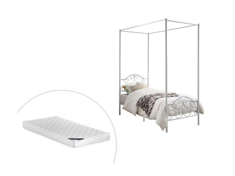 Image of Metallbett Himmelbett LEYNA + Matratze Metallbett Himmelbett LEYNA + Matratze