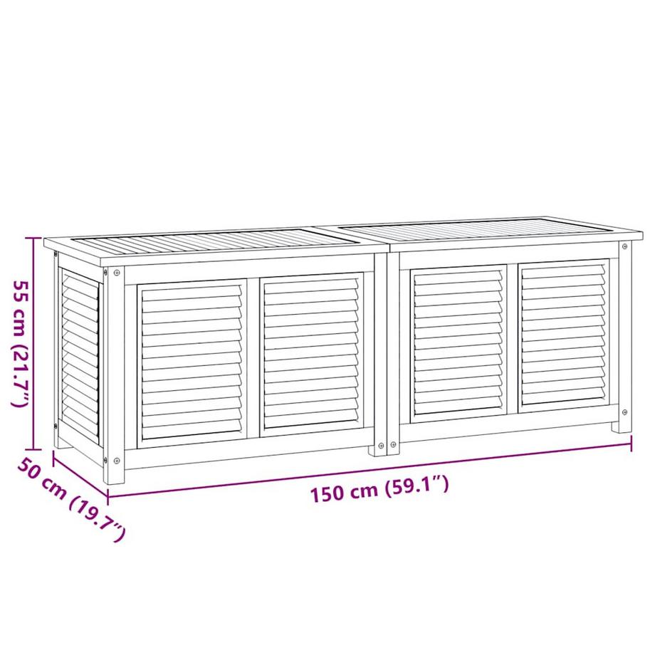VidaXL contenitore da giardino Teak riciclato  