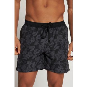 Badeshorts, Beachwear, Elastikbund, floraler Print