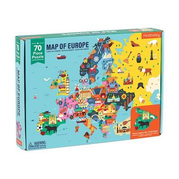 Geografie Puzzle 70tlg, Europa, Mudpuppy