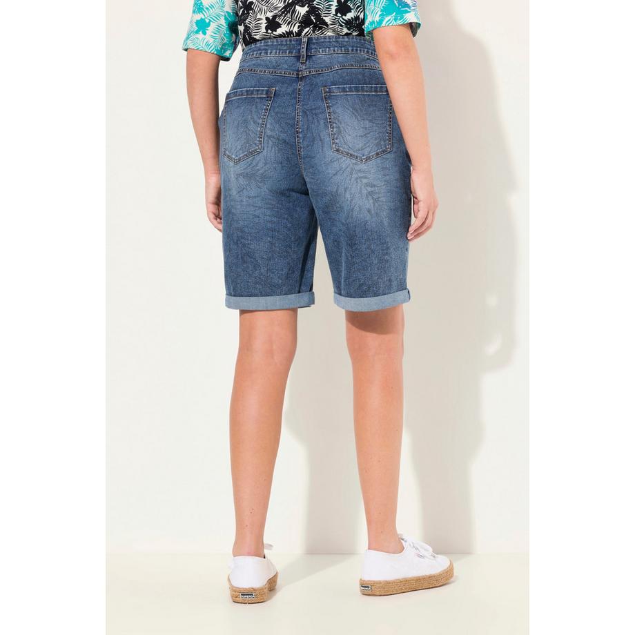 Ulla Popken Mandy Motif Palmiers Jambe Large Capri  