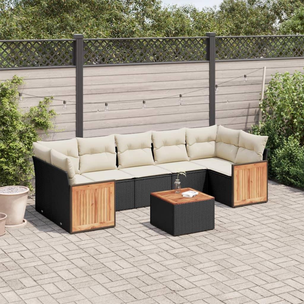 VidaXL set divano da giardino Polirattan  