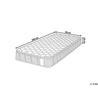 Beliani Matelas à ressorts ensachés en Polyester SPLENDOUR - Moyen  