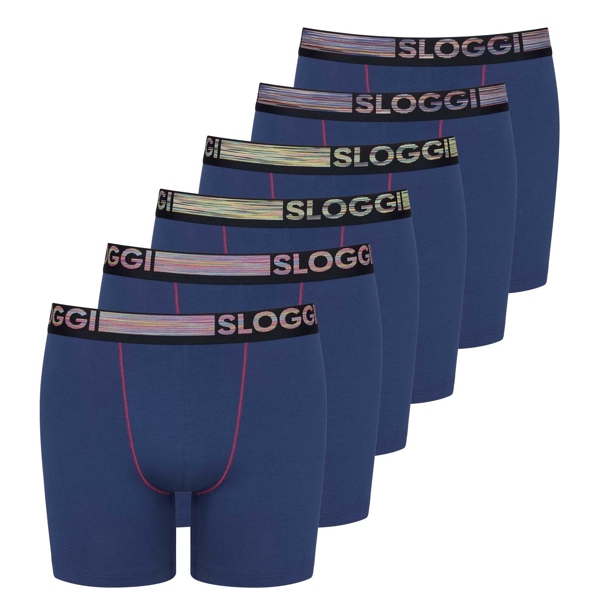 Image of Boxershort 6er Pack Figurbetont-go Abc Natural H Short 6p Herren Blau S