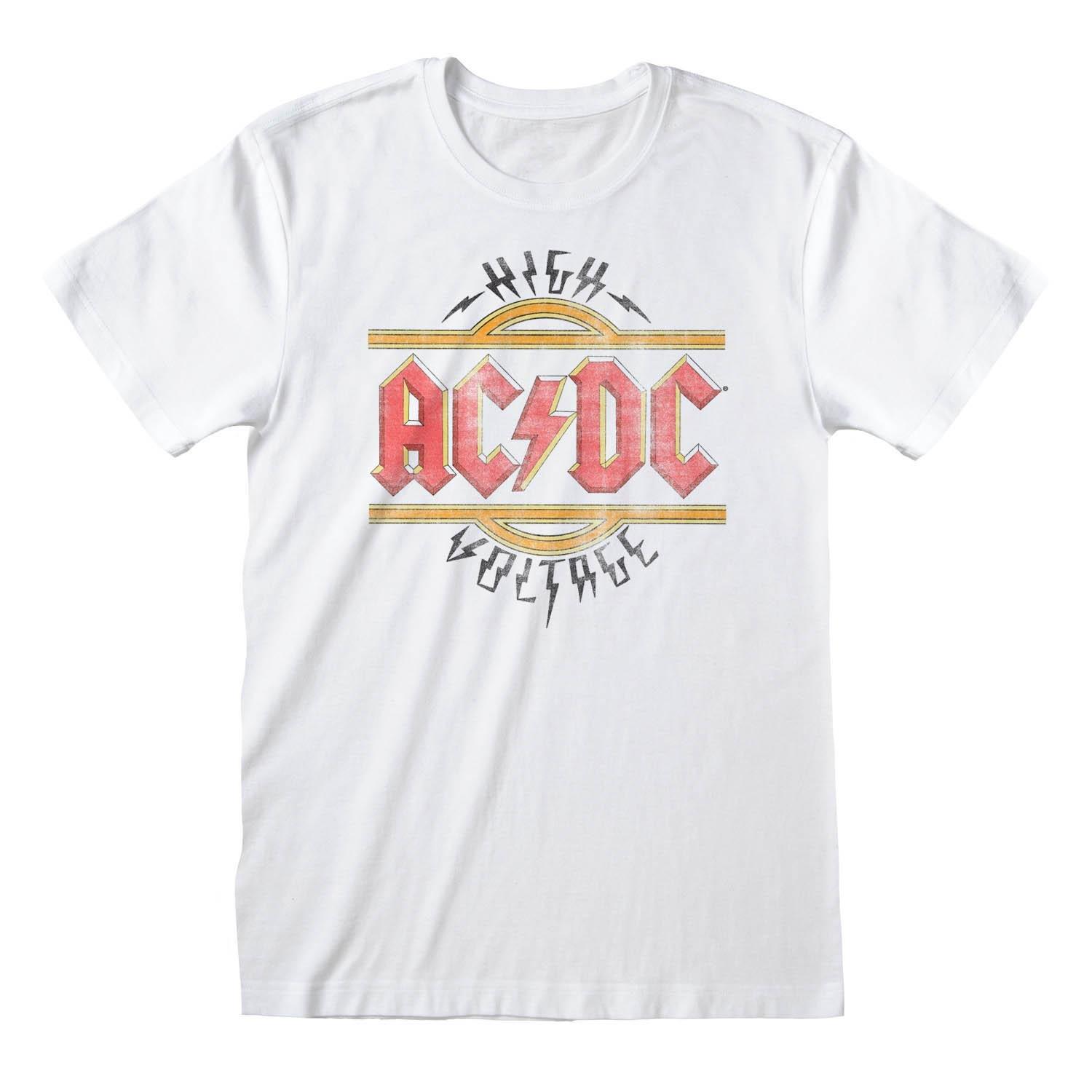 Image of Acdc High Voltage Tshirt Damen Weiss XL
