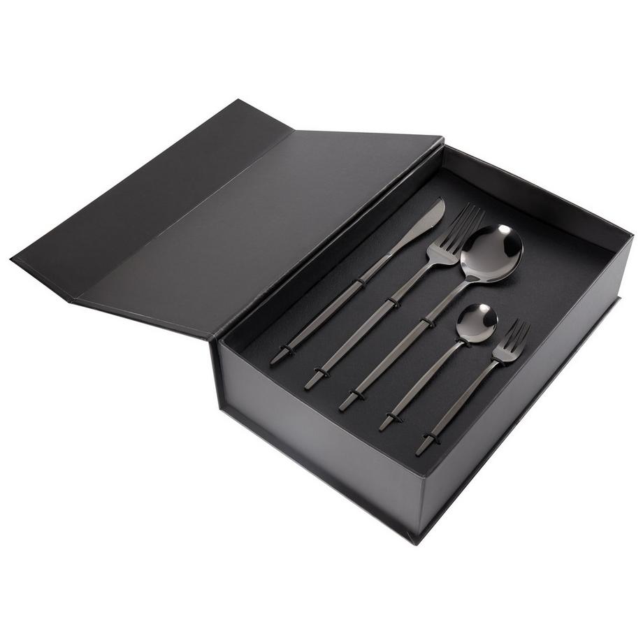 Beliani Set di 30 posate en Acciaio inox Moderno RIGATONI  