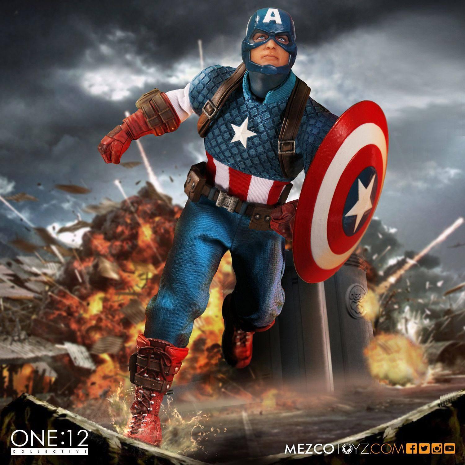 Mezco Toys  Marvel Universe Actionfigur / Captain America 