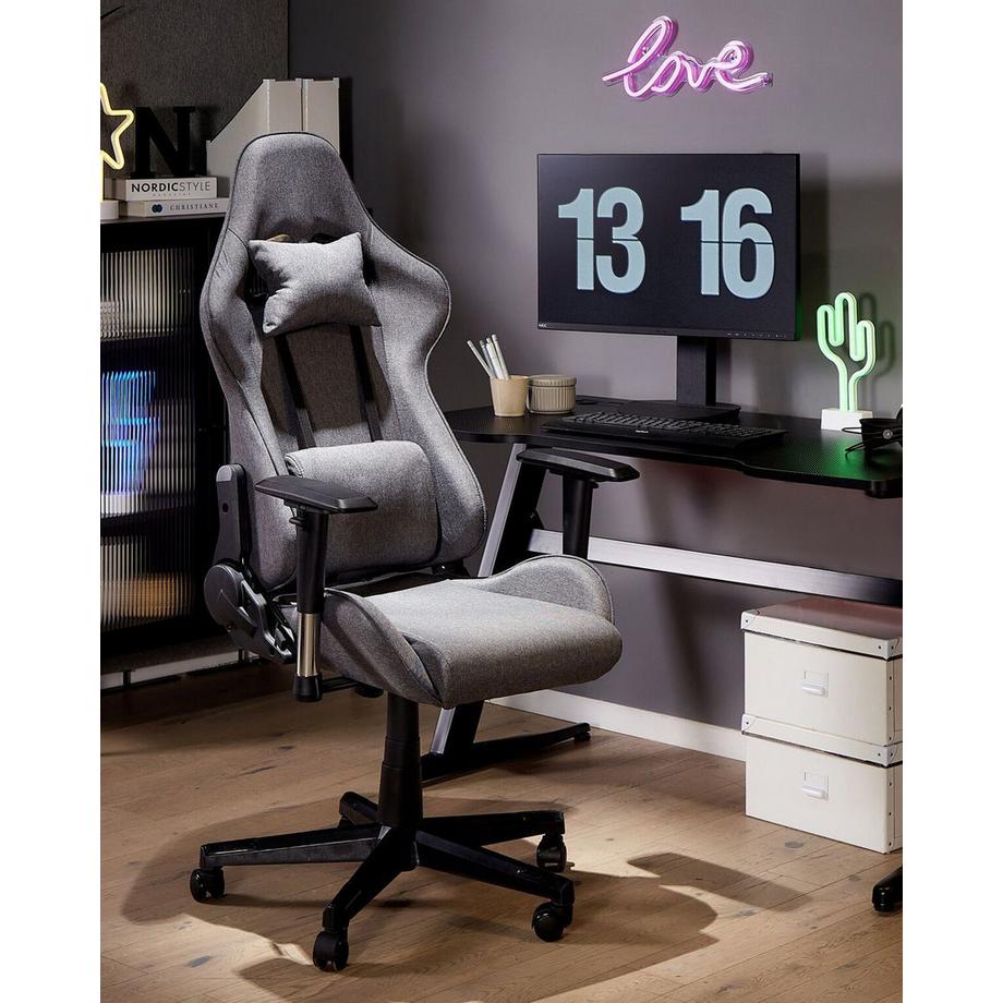 Beliani Siège de gaming en Tissu Moderne WARRIOR  