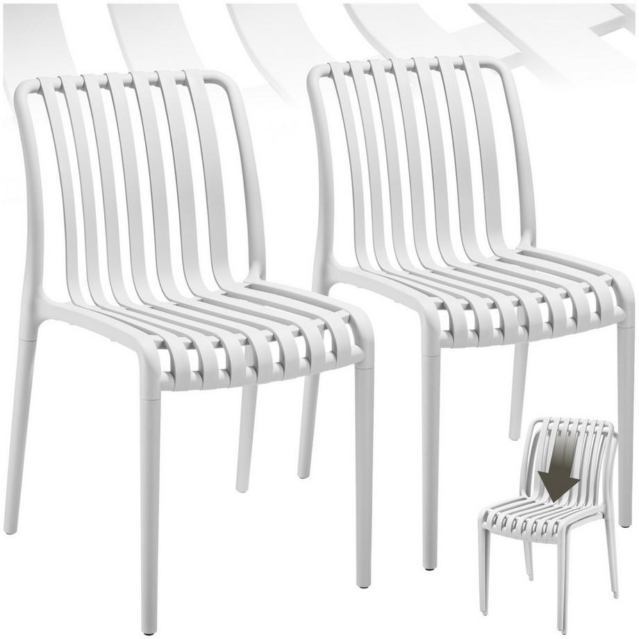 Tectake Sedie da giardino Alcudia Resistenti alle intemperie e ai raggi UV  