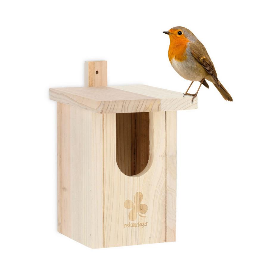 Northio  Nichoir en bois naturel Demi-cavité Oiseaux 