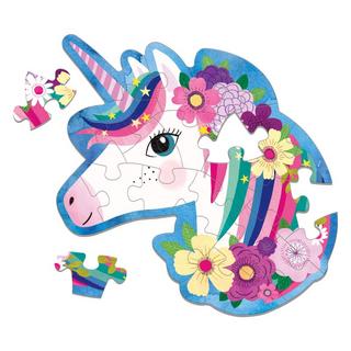 mudpuppy  Shaped Mini Puzzle, Unicorn 24 pcs, Mudpuppy 